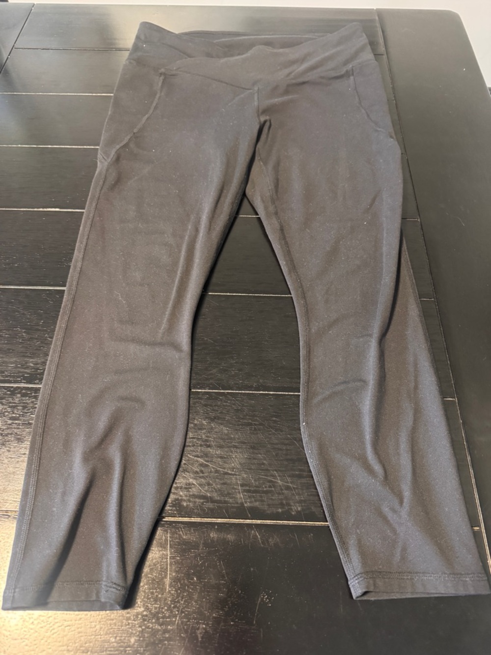 Fabletics Black Oasis PureLuxe Crossover 7/8 Legging size large
